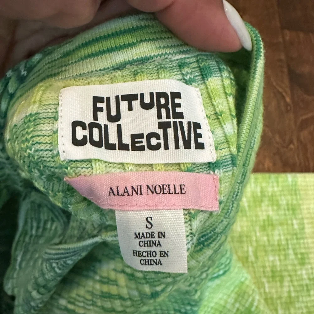 NWT Future Collective With Alani Noelle Ombre Halter Tie Neck Knit Sweater Dress - Picture 12 of 12